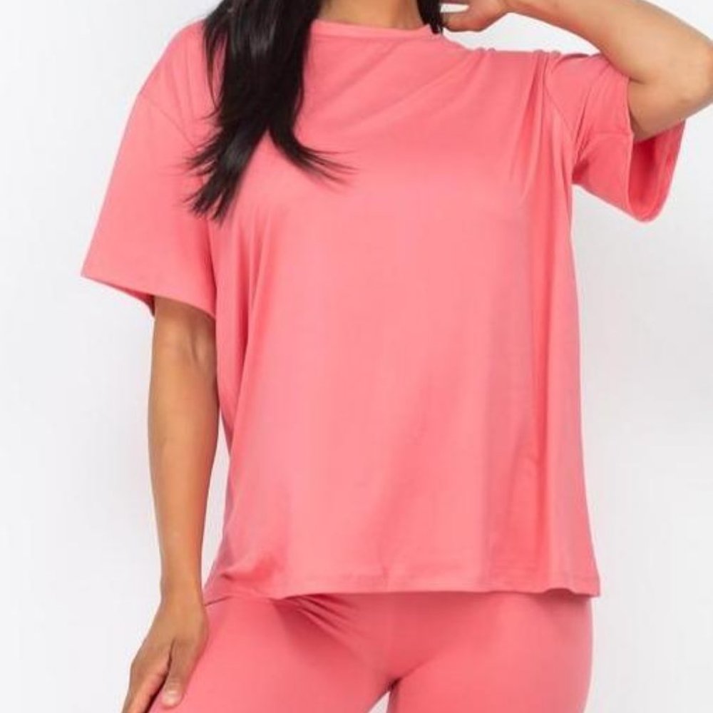T-Shirt and Biker Short Set